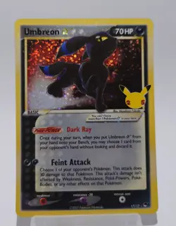 2021 POKEMON CELEBRATIONS CLASSIC COLL #17 UMBREON-GOLD STAR UNGRADED MINT - Image 1