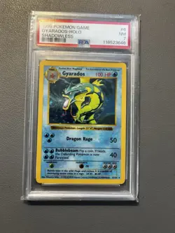 Pokemon Gyarados Holo Shadowless Garados EN 6/102 Base Set PSA 7 NM-Mint - Image 1