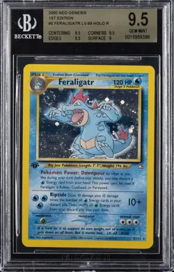 2000 POKEMON NEO GENESIS 1ST EDITION FERALIGATR BGS 9.5 - Image 1