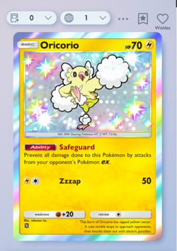 Pokemon TCG Pocket - Shiny Oricorio - 1 ⭐- Mega Rising - ENGLISH - Image 1