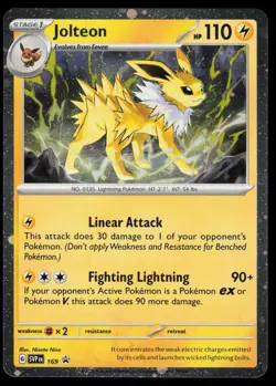 Jolteon 169 Ultra Rare Pokemon Black Star Promo LP - Image 1