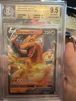 2020 Pokemon Darkness Ablaze Charizard V 19 BGS 9.5 with Subgrades - Image 1