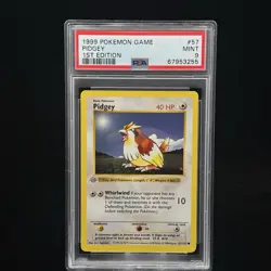 Pidgey #57 1st Edition Base Set 1999 Pokemon Game PSA 9 Grey Stamp 🦅 - Image 1