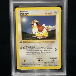 Pidgey #57 1st Edition Base Set 1999 Pokemon Game PSA 9 Grey Stamp 🦅 - Image 2