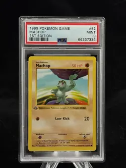 Machop #52 1st Edition Base Set 1999 Pokemon Game PSA 9 💪🏼 - Image 1