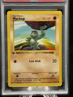 Machop #52 1st Edition Base Set 1999 Pokemon Game PSA 9 💪🏼 - Image 2