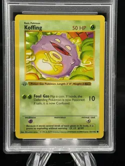 Koffing #51 1st Edition Base Set 1999 Pokemon Game PSA 9 Grey Stamp 🍃 - Image 2