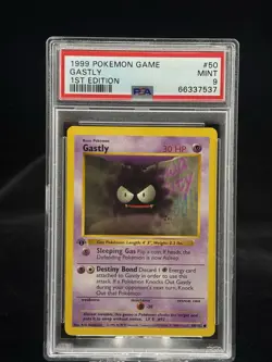 Gastly #50 1st Edition Base Set 1999 Pokemon Game PSA 9 👻 - Image 1