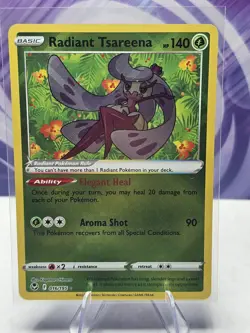 Radiant Tsareena 016/195 - Holo Rare Silver Tempest Pokemon TCG - Image 1