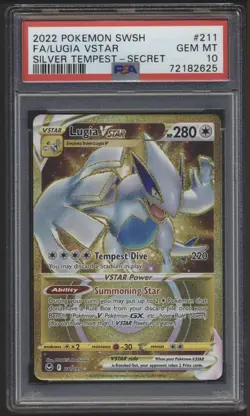 Pokemon Lugia VSTAR Gold Secret Silver Tempest 211/195 PSA 10 GEM MINT - Image 1