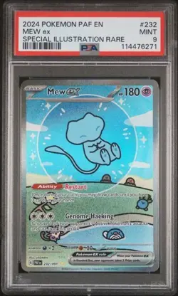 2024 POKEMON PAF EN-PALDEAN FATES SPECIAL ILLUSTRATION #232 BUBBLE MEW EX PSA 9 - Image 1