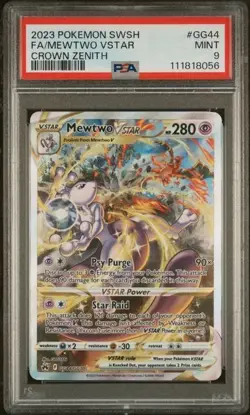 2023 Pokemon Crown Zenith Mewtwo VSTAR #GG44/GG70 PSA 9 - Image 1