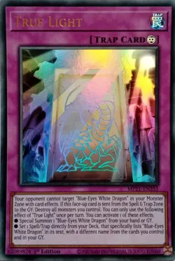 MP21-EN255 TRUE LIGHT ULTRA RARE 1ST EDITION YuGiOh CARD - Image 1