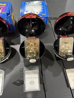 Full Set of 6 - 23K Gold Plated Pokemon Trading Cards 1999 Burger King - Image 4
