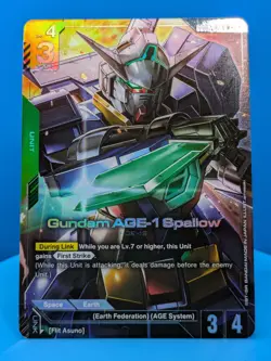 Gundam AGE-1 Spallow R+ Alt Art Dual Impact GD02-023 Gundam Card Game - Image 2