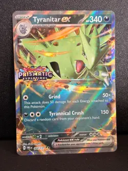 Tyranitar ex 064/131 Pokemon Stamped Prismatic Evolutions Double Rare Promo Card - Image 1