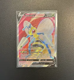 Pokemon TCG Beedrill v Astral Radiance Holo Ultra Rare Card 160/189 NM Condition - Image 2
