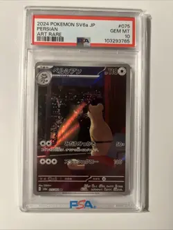 PSA 10 Pokemon Card Persian AR 075/064 sv6a Japanese - Image 1