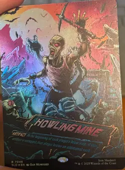 Howling mine, Eddie Unchained Secret Lair Bonus Card Rainbow Foil mtg - Image 1