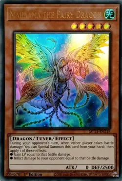 MP21-EN218 MAHAAMA THE FAIRY DRAGON ULTRA RARE 1ST EDITION YuGiOh CARD - Image 1