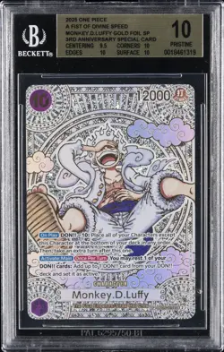 2025 ONE PIECE 3RD ANV SPECIAL CARD GOLD MONKEY D. LUFFY BGS 10 - Image 1