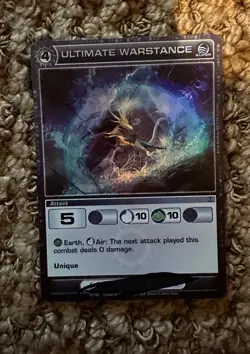 ULTIMATE WARSTANCE Super Rare Foil First Edition Chaotic Card NM - Image 1