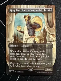 Magic the Gathering Secret Lair Encyclopedia Of Magic Grey Merchant Of Asphodel - Image 1