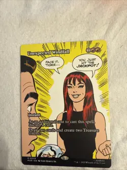 MTG, Unexpected Windfall (#0029), Marvel Universe, Non Foil, NM Full Art Mythic - Image 1