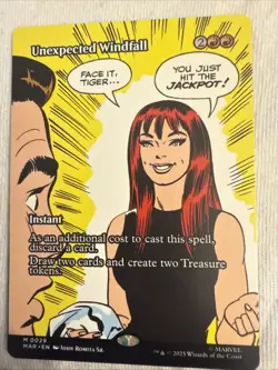 MTG, Unexpected Windfall (#0029), Marvel Universe, Non Foil, NM Full Art Mythic - Image 2