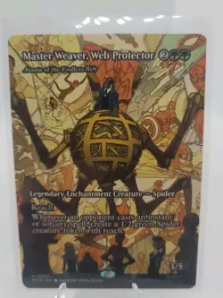 MTG Master Weaver, Web Protector 0032 Regular Spiderman Borderless Mythic NM MTG - Image 1