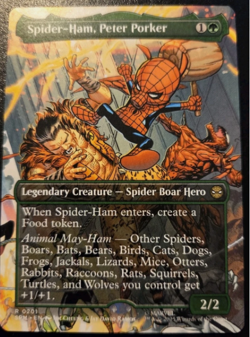 Spider-Ham Peter Porker (Borderless) 0201 Rare Spider-Man Magic: The Gathering - Image 1