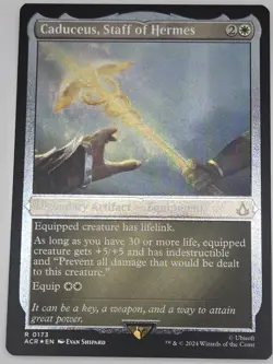 Caduceus, Staff of Hermes (ACR#173) Etched Foil NM - MtG Magic the Gathering - Image 1