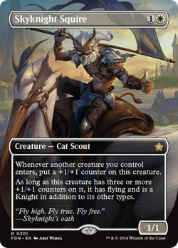 Skyknight Squire (Borderless) [Foundations] Magic MTG - Image 1