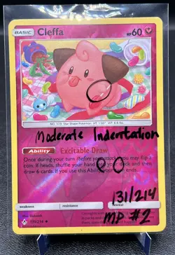 Cleffa 131/214 MP Rev Holo Discontinued Fairy ODDISH Art Unbroken Bonds Pokemon! - Image 5