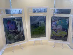 Journey Together Lot Of 3 BGS Grade 9 Bellibolt, Zorua, And Wooloo Pokemon - Image 1