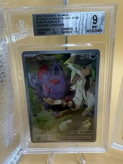 Journey Together Lot Of 3 BGS Grade 9 Bellibolt, Zorua, And Wooloo Pokemon - Image 2