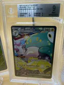 Journey Together Lot Of 3 BGS Grade 9 Bellibolt, Zorua, And Wooloo Pokemon - Image 4