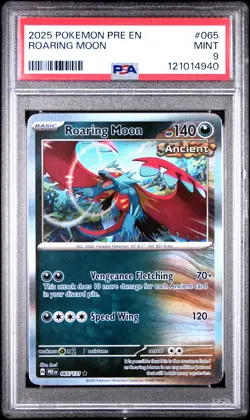 2025 POKEMON PRE EN-PRISMATIC EVOLUTIONS #065 ROARING MOON PSA 9 - Image 1