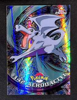 2000 Pokemon AERODACTYL Topps Chrome Series 2 SPECTRA Holo Foil Card #142 - MINT - Image 2