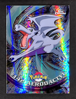 2000 Pokemon AERODACTYL Topps Chrome Series 2 SPECTRA Holo Foil Card #142 - MINT - Image 3