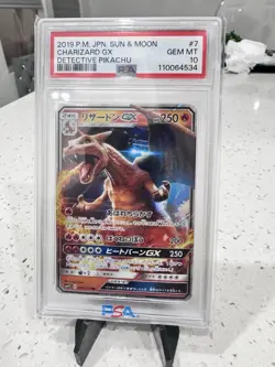 PSA 10 Charizard Gx 7 Detective Pikachu Pokemon 2019 Japanese Sun & Moon - Image 1