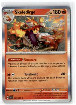 2024 Scarlet & Violet Series - Surging Sparks Skeledirge #31 Rare Holo - Image 1
