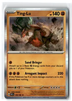 2023 Scarlet & Violet Series - Paradox Rift Ting-Lu #109 Rare Holo - Image 1