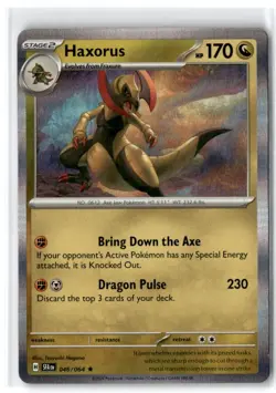 2024 Scarlet & Violet Series - Shrouded Fable Haxorus #46 Rare Holo - Image 1