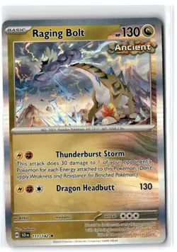 2024 Scarlet & Violet Series - Stellar Crown Raging Bolt #111 Rare Holo - Image 1