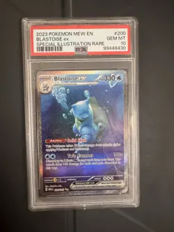 Pokemon TCG Blastoise EX 2023 Double Rare Scarlet & Violet 151 PSA 10 - Image 1