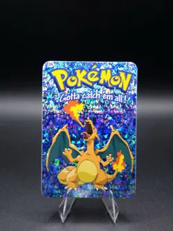 2000 Charizard Pokemon #6 Blue Prism - Holo Vending Sticker - Image 1