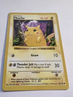 Pikachu Red Cheeks Base Set Shadowless 1999 Pokemon - Image 2
