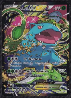 Pokemon Venusaur EX XY123 Full Art Black Star Promo PORTUGUESE - Image 1
