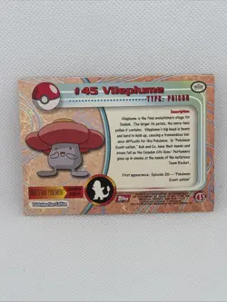 #45 Vileplume 1999 TOPPS Pokemon TV Red Label Vintage! - Image 2
